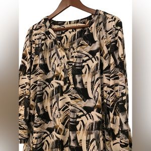 DANA BUCHMAN Womens Colorful Pullover Dressy Shirt Blouse- XL